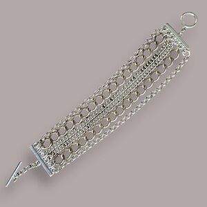 Vintage Silver and Gold Tone Multi-Chain Bracelet